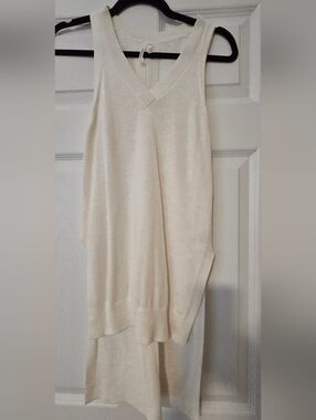 Anthropologie Cream Knit HiLo Sweater Tank